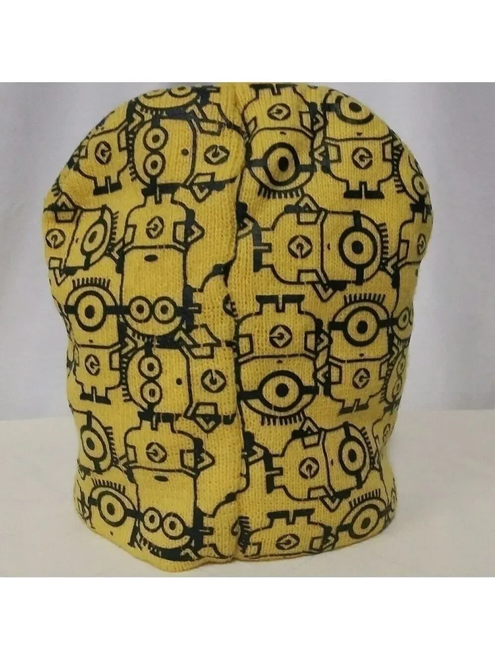 Despicable Me Minion Made Yellow Minion Character Print Pull On Knit Beanie Hat